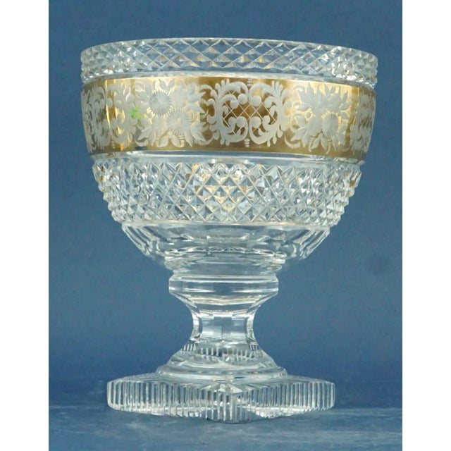 Vintage Crystal Cup Vase by Val Saint Lambert Factory, 1940s For Sale - Image 9 of 18