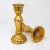 Brass 19th Century Gold Fluted Mercury Glass Candlesticks - Pair For Sale - Image 8 of 9