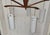 Vintage Mid-Century Danish Five-Light Ceiling Cascade Lamp with Teak Frame and White Satin Glass Shades, 1960s For Sale - Image 4 of 12