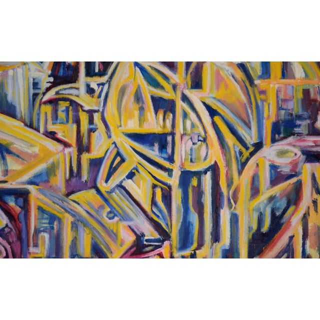 "Visions of the Metropolis #4" - Original Surrealist Oil on Canvas 1996 by Travis Flack For Sale - Image 4 of 7
