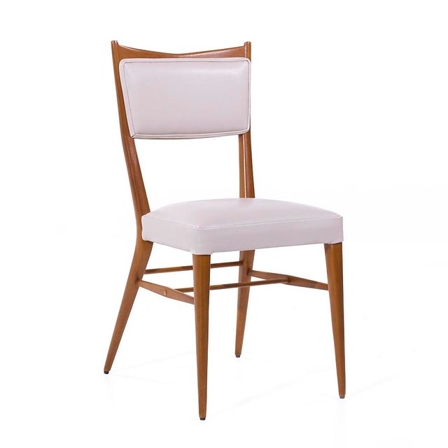 Calvin Paul McCobb for Calvin's Irwin Collection Mid Century Leather Dining Chairs - Set of 8 For Sale - Image 4 of 17