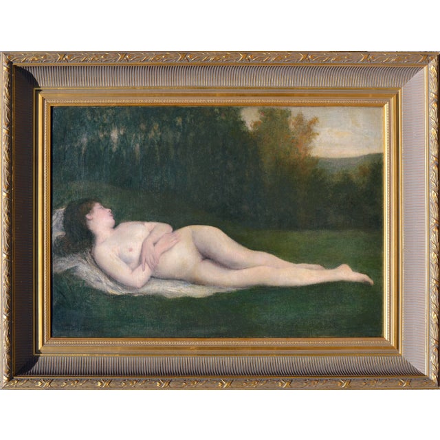 California School nude study by anonymous 19th Century artist 91890s. In the style of William-Adolphe Bouguereau....