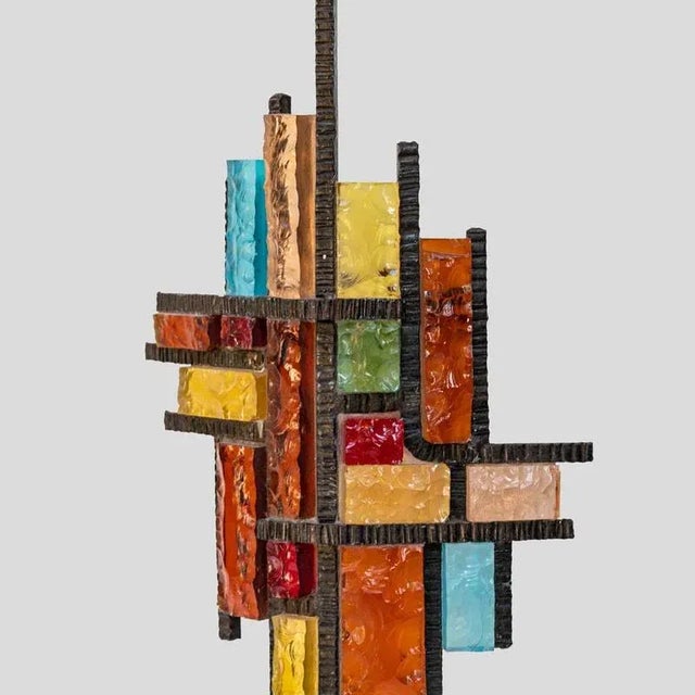 Brutalist Vintage Italian Brutalist Wall Light by Longobard, 1970s For Sale - Image 3 of 7