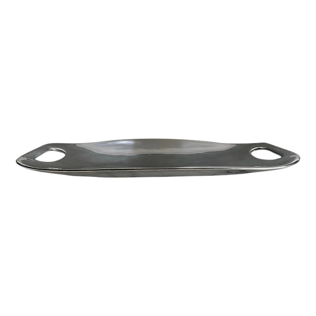 Vintage Nambe Handled Serving Tray For Sale