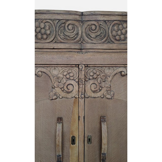 1920's Art Deco Architectural Carved Statement Storage For Sale - Image 4 of 10