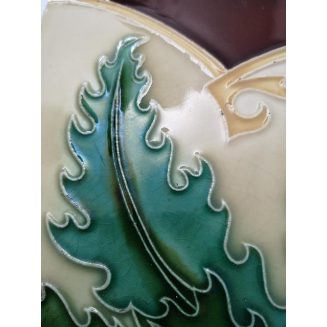 Antique Green Tile, 1920s For Sale - Image 4 of 11