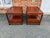 Chinoiserie Pair of Mid 20th Century Vintage Chinese Carved Rosewood 2 Tier Side Tables For Sale - Image 3 of 17