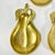 Brass Mid-Century Hollywood Regency Boho Chic Brass Pear Dessert Plates - Set of 4 For Sale - Image 8 of 12