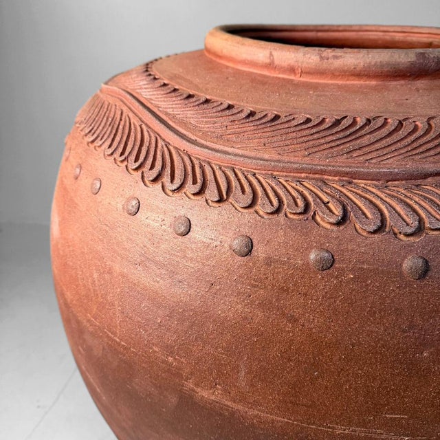 Japanese Terracotta Tsubo Jar, 1960s For Sale - Image 9 of 16