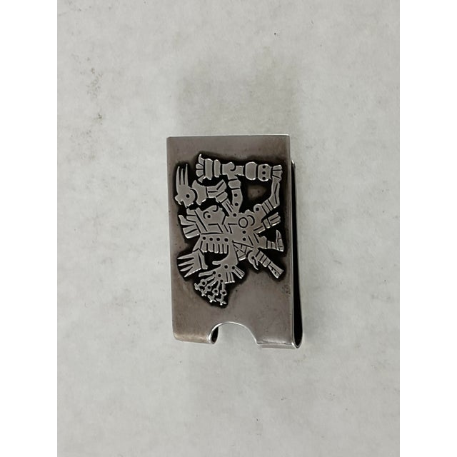 1970s Sterling Silver Mexican Money Clip. For Sale - Image 5 of 13