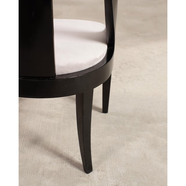 Set of Eight French Art Deco Lacquered Gondola Dining Chairs For Sale - Image 17 of 18