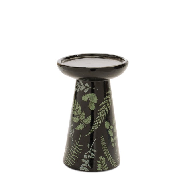 2020s Ceramic Botanical Print Candle Holders (Set of 2) For Sale - Image 5 of 5
