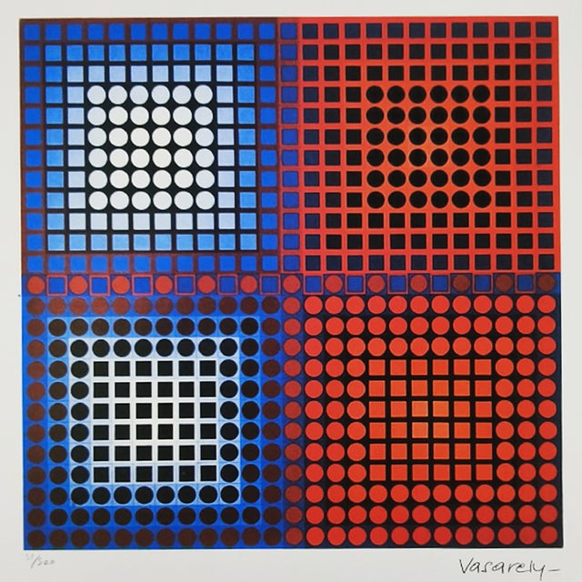 Victor Vasarely Lithograph. Limited Edition Lithograph n 120 / 500 - Numbers signed in pencil. Editor : S.P.A.D.E.M....