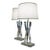Matched Pair Xlarge Lucite Acrylic Astrolite Ritts Co. Geometric "Hourglass" Futuristic Modern Sculpture Table Lamps 1970's For Sale