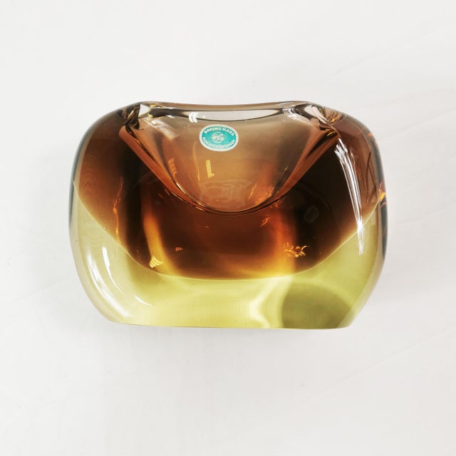 1960s Vintage Art Glass Ashtray by Miloslav Klinger, Czechoslovakia, 1960s For Sale - Image 5 of 14