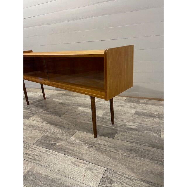 Sideboard with Glass Doors by Tatra Nabytok, 1965 For Sale - Image 3 of 8
