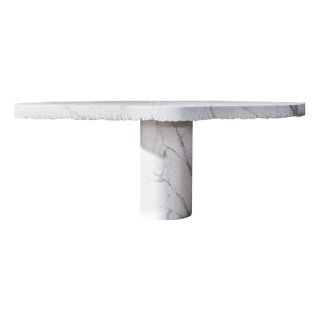 Velato Dining Table in Calacatta Marble by Bufalini Marmi For Sale