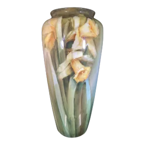 Floral Daffodil Hand Painted Vase, Artist Signed by Belleek