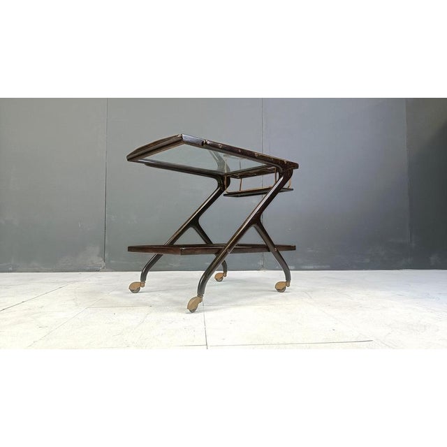 Vintage Italian Serving Trolley, 1950s For Sale - Image 12 of 15