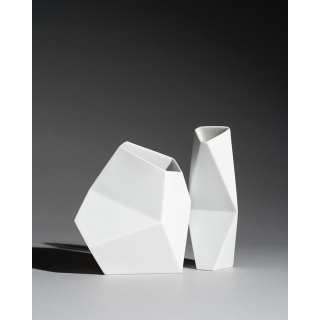 Surface Bisque Porcelain Vases by Achim Haigis for Rosenthal, 2007, Set of 2 For Sale - Image 12 of 12