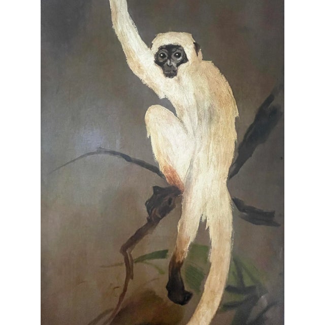 Folding Screen Large Antique Wooden Hand Painted For Sale - Image 11 of 12