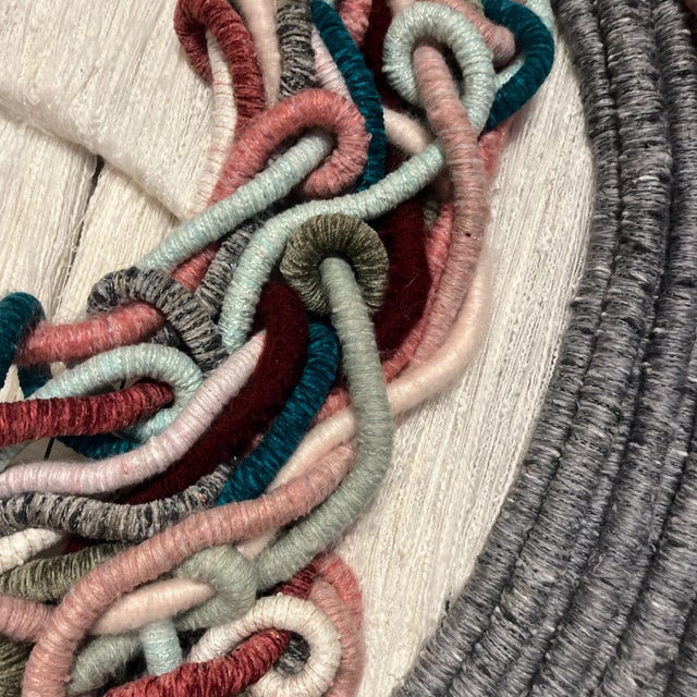 1980s Sculptural Macrame Wall Art Tapestry For Sale - Image 4 of 5