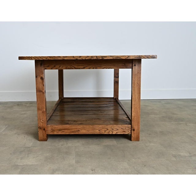 Wood English 19th Century Farmhouse Table at Coffee Table Height For Sale - Image 7 of 11