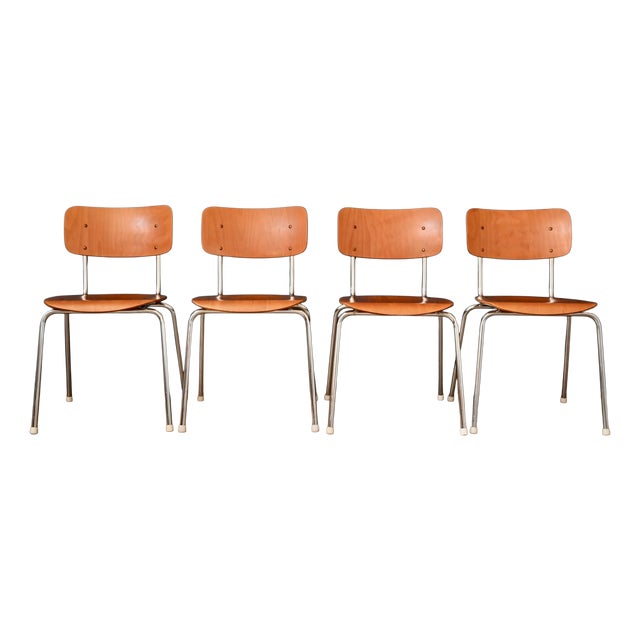 Tubular Chrome Chairs, 1970s, Set of 4 For Sale