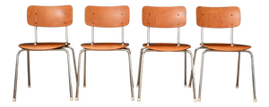 Tubular Chrome Chairs, 1970s, Set of 4