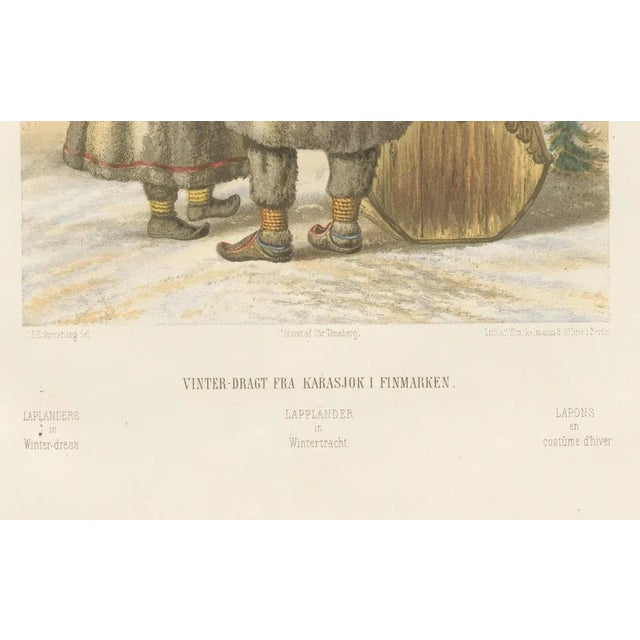 Laplanders in Winter Dress from Karasjok, Finmarken – Tonsberg Edition, 1860s This atmospheric 19th-century...