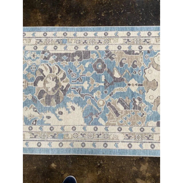 Turkish Oushak Area Rug 2'10" X 9'3" For Sale - Image 11 of 13