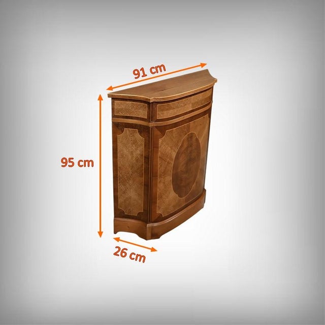 Marquetry Console Table in Mahogany For Sale - Image 11 of 12
