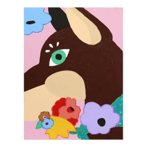Pop Art Dog Painting "Aww U Ruined the Roses" Original Artwork by Danny Brown