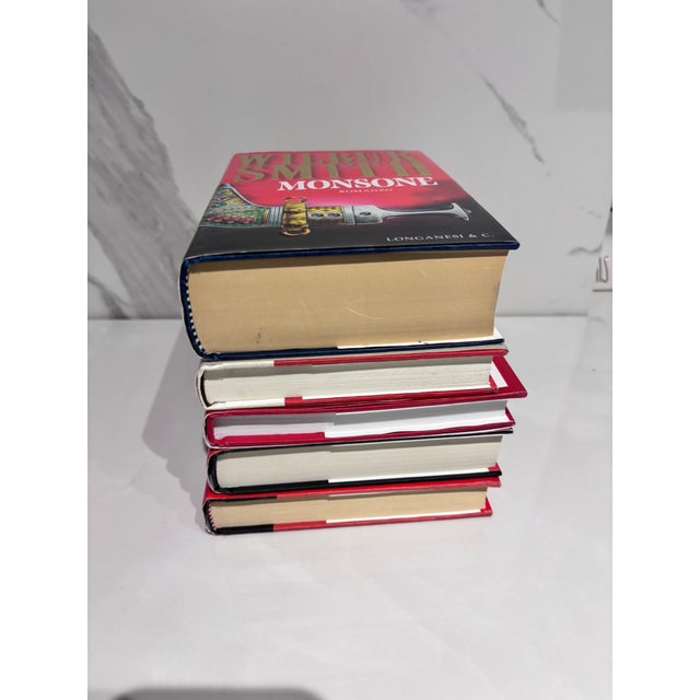 Art Deco 1990s Red Decorated of Four Hard Cover Books. For Sale - Image 3 of 6