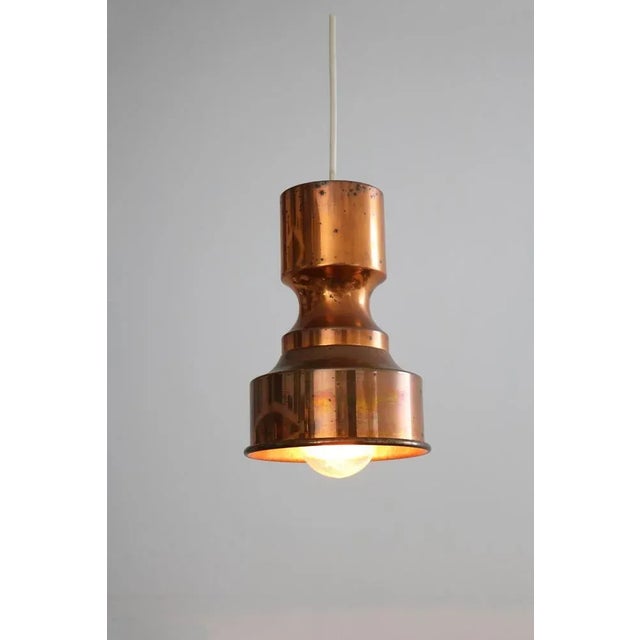 Mid-Century Modern Danish Copper Pendant Lamp, 1960s For Sale - Image 3 of 7