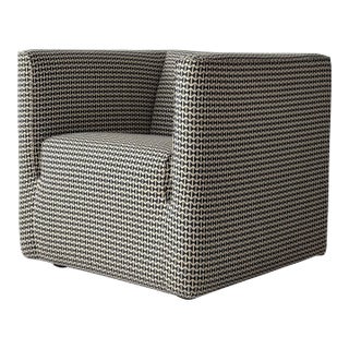 1990s Cubic Lounge Chair Attributed to Jules Heumann for Metropolitan in Alexander Girard Fabric For Sale