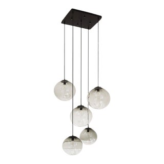 Blown Glass Descent Chandelier by the Drawing Room For Sale