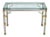 Mid-Century Modern Chrome Glass and Brass Heavy Console Sofa Table For Sale - Image 10 of 10