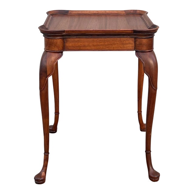Vintage Carved Mahogany Queen Anne Side Table Chairish