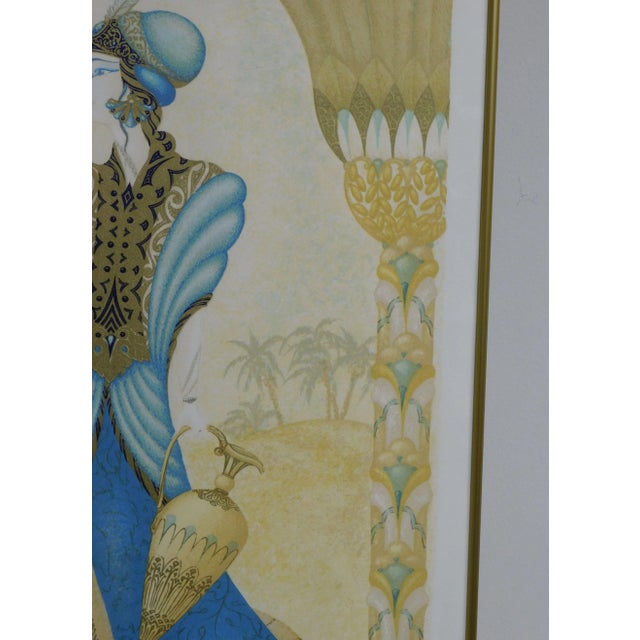 Framed Color Lithograph "Rachele" Limited Edition # 98/250 in the Manner of Erté For Sale - Image 10 of 13