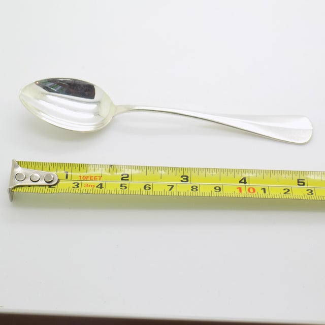 Vintage Italian Handmade Genuine Silver Sugar Spoons, 1970s, Set of 6 For Sale - Image 14 of 15