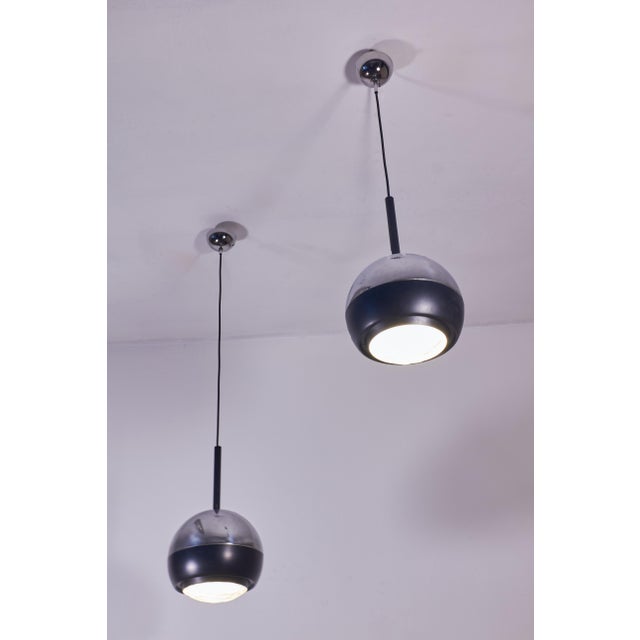 Mid-Century Modern Pendants with Diamond Glass from Stilnovo, 1960s, Set of 2 For Sale - Image 3 of 11