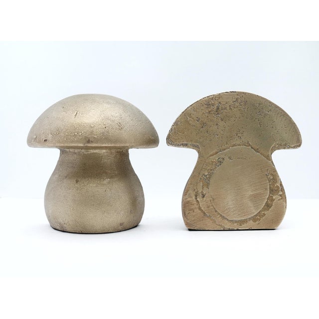 Late 20th Century Large Late 20th Century Bronze Mushroom Bookends, a Pair For Sale - Image 5 of 11