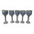 Vintage Signed Studio Pottery Chalice Wine Goblets Set of 5 Mountain Art For Sale