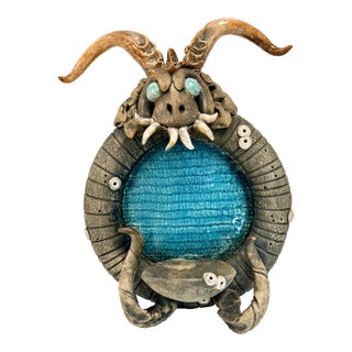 Vintage Richard Marshall Ceramic 'Woo' Dragon Wall Sconce For Sale