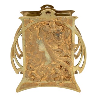 Art Nouveau Brass Correspondence Rack For Sale