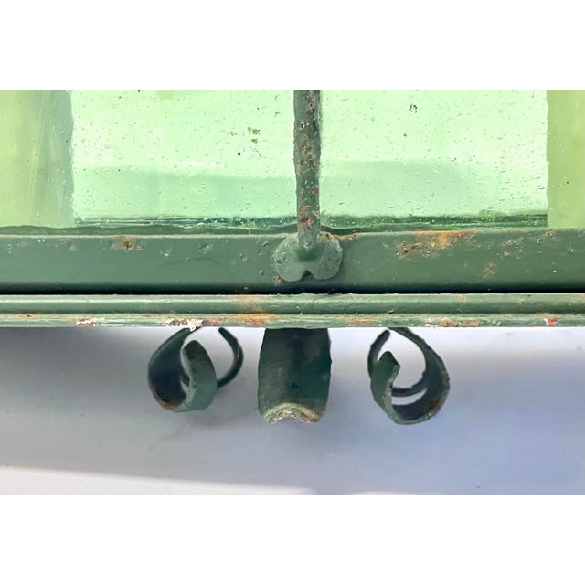 Pair of Antique French Green Lantern Pendants For Sale - Image 12 of 12