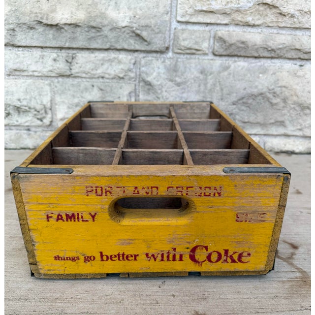 Mid 20th Century Vintage Wooden Coca-Cola Crate From Portland Oregon For Sale - Image 5 of 12