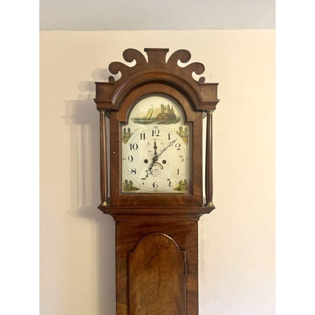 Antique George III Mahogany Arch Dial Long Case Clock, 1800 For Sale - Image 3 of 7