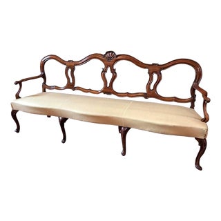 Mid-18th Century Baroque Wooden Sofa, Venice, Italy, 1750s For Sale